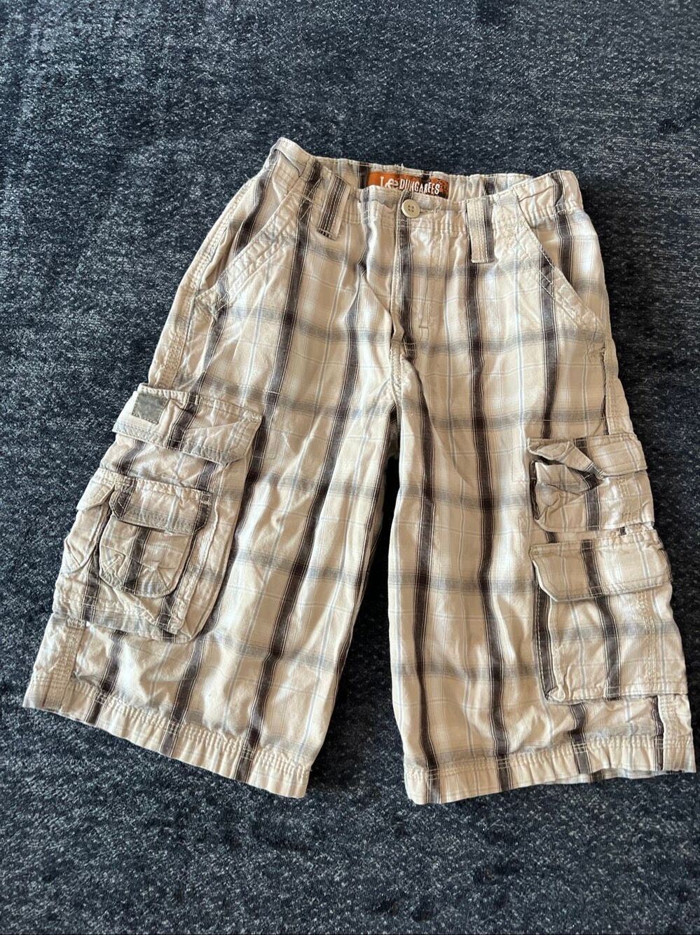 Lee Dungarees Boys' Plaid Cargo Shorts